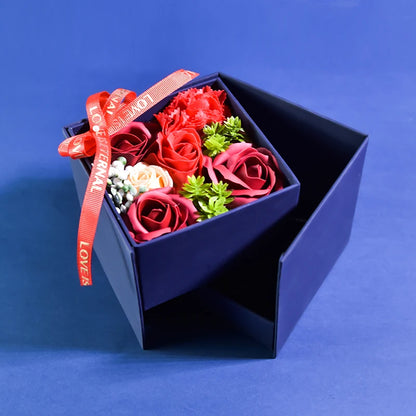 Rose Gift Box Soap Flower Artificial Rose Window Storage Box for Wedding Girlfriend Valentines Day Birthday Gifts 2023