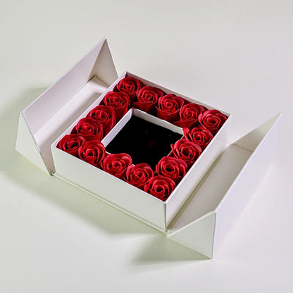 Rose Gift Box Soap Flower Artificial Rose Window Storage Box for Wedding Girlfriend Valentines Day Birthday Gifts 2023